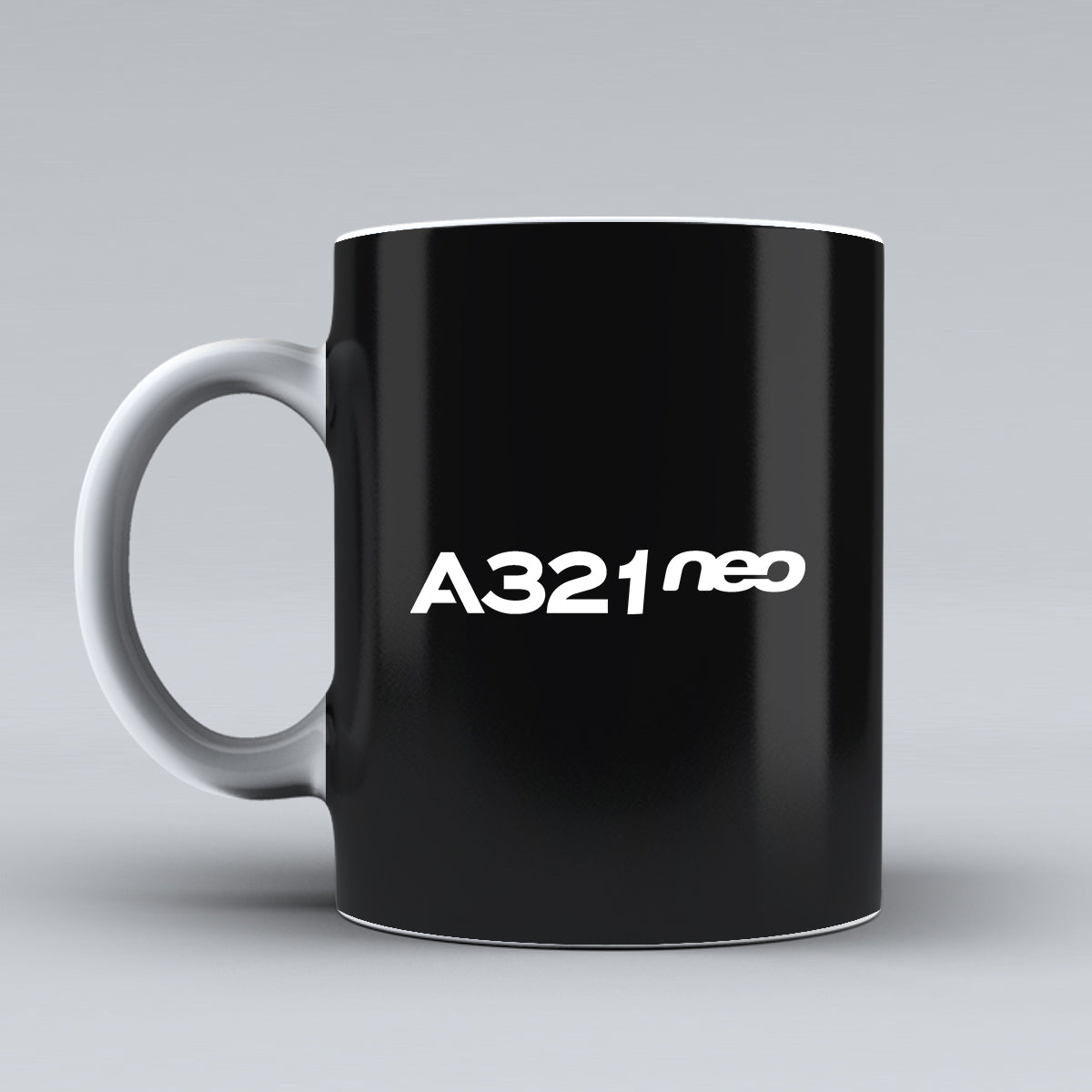 A321neo & Text Designed Ceramic White Mugs