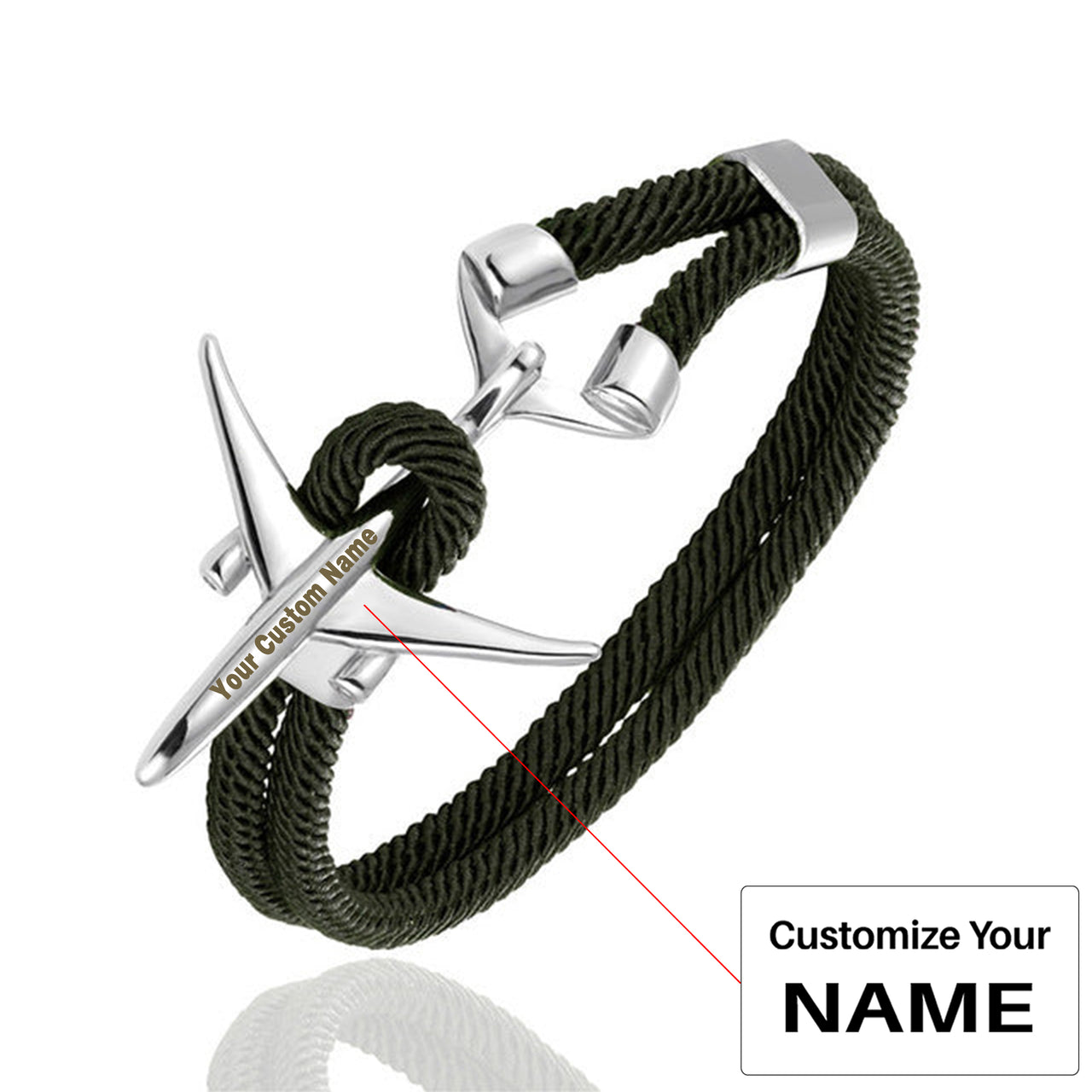 (Edition 2) Boeing 777 Airplane Designed Rope Leather Bracelets