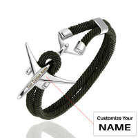 Thumbnail for (Edition 2) Boeing 777 Airplane Designed Rope Leather Bracelets