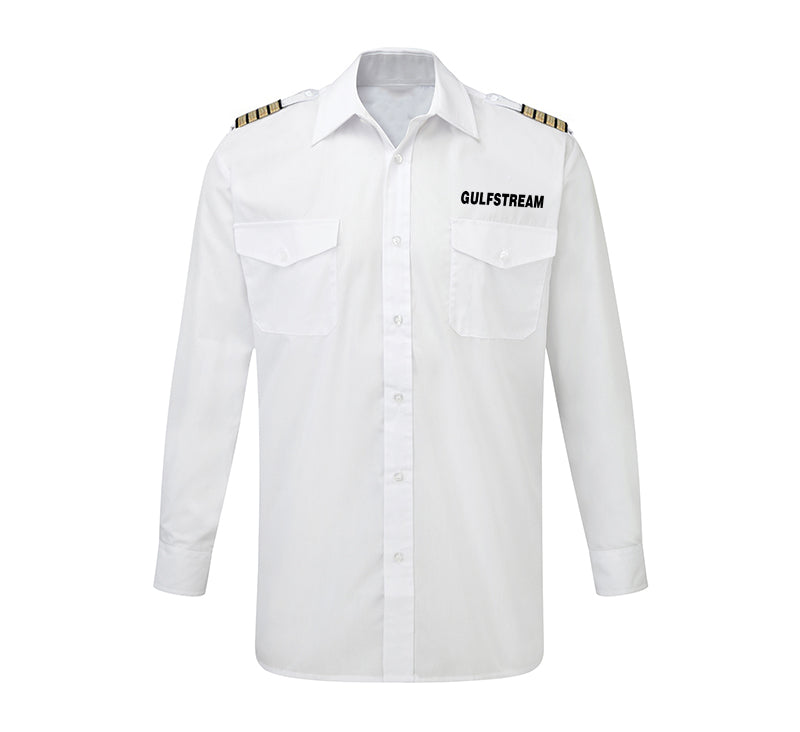 Gulfstream & Text Designed Long Sleeve Pilot Shirts