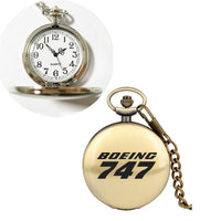 Thumbnail for Boeing 747 & Text Designed Pocket Watches