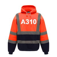 Thumbnail for A310 Flat Text Designed Reflective Hoodies