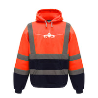 Thumbnail for Airbus A320 Silhouette Designed Reflective Hoodies