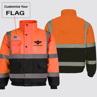 Thumbnail for Custom Flag & Name with (Badge 5) Designed Reflective Winter Jackets