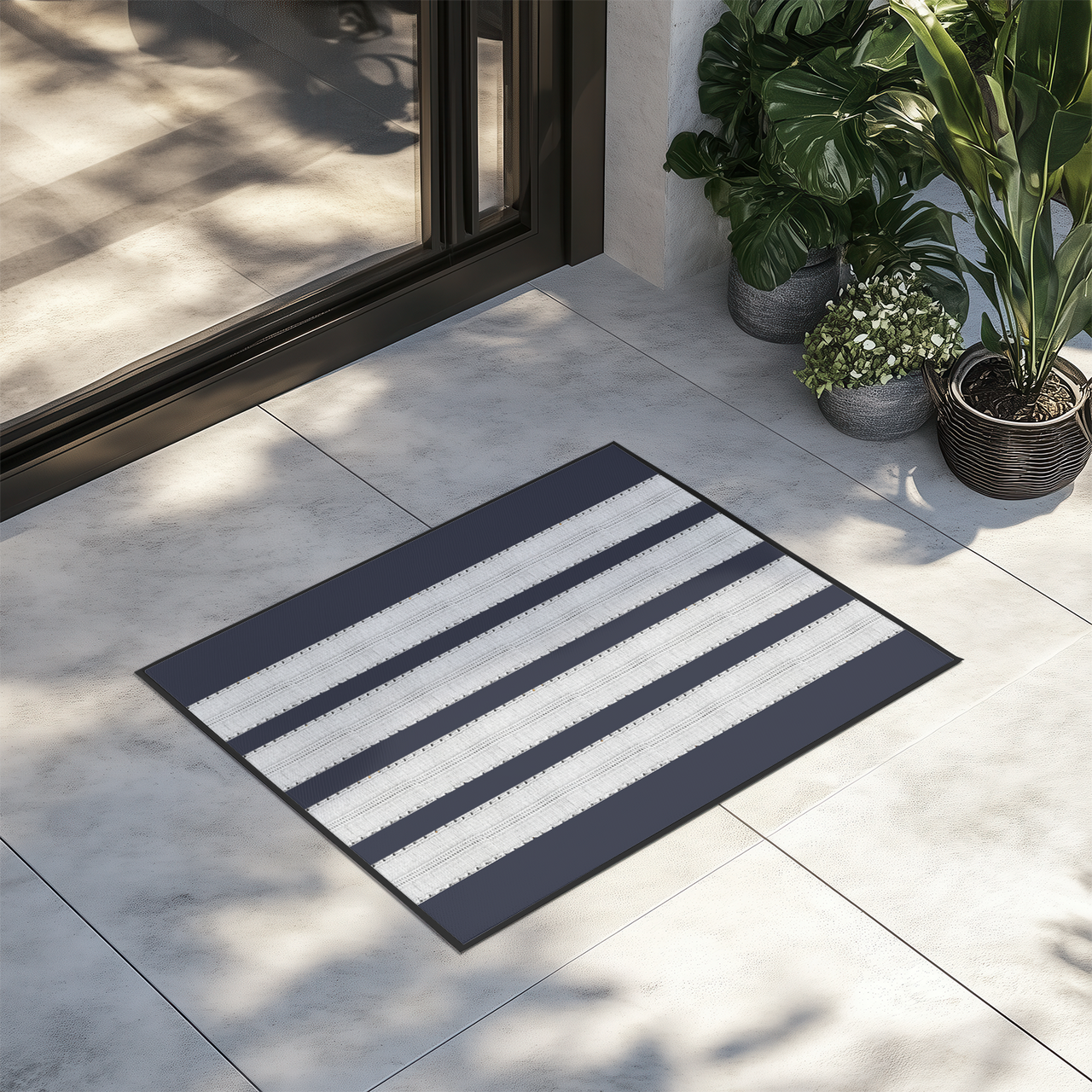 SILVER Pilot Epaulettes (4,3,2 Lines) Designed Door Mat