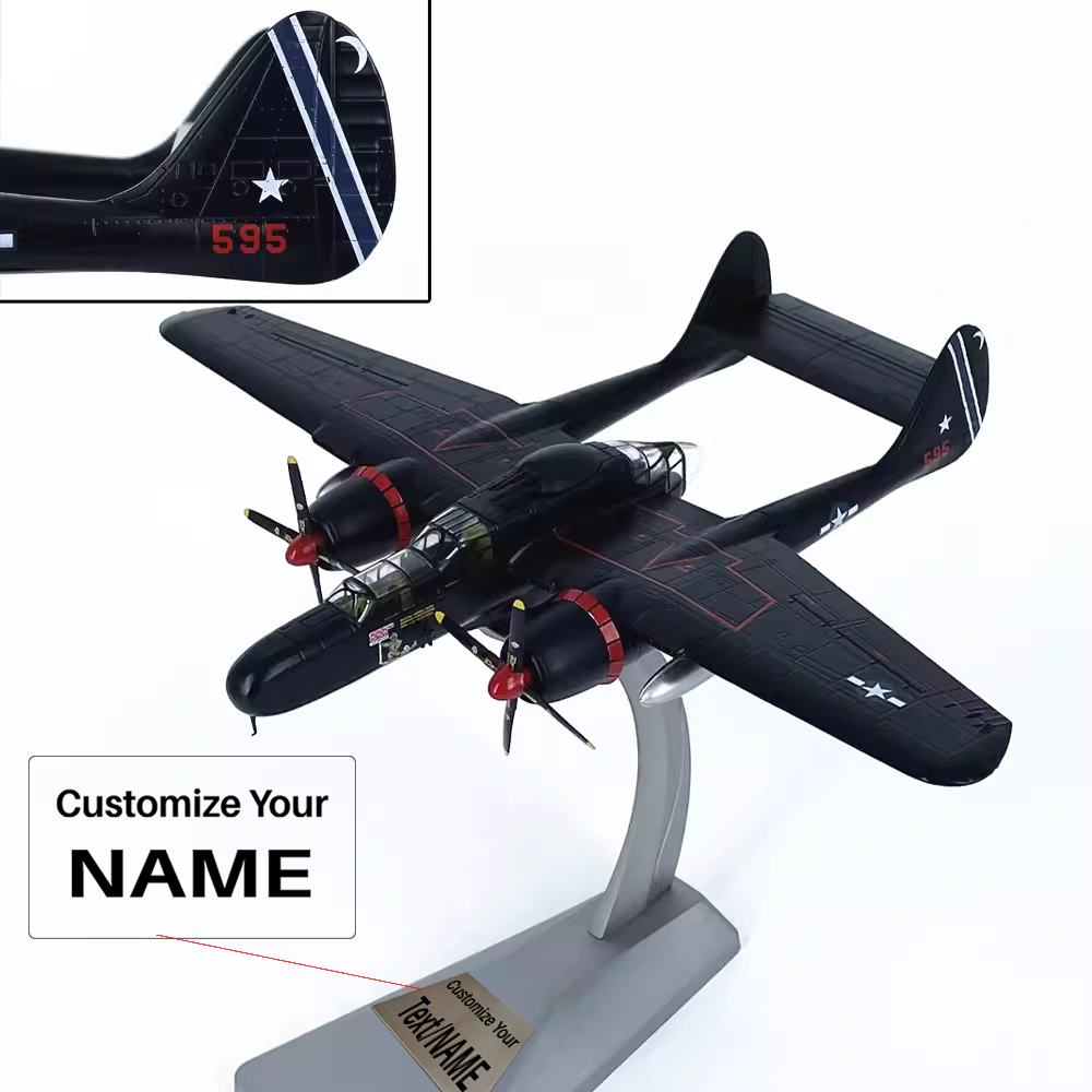 1/72 United States Northrop P-61 Black Widow Night Fighter Airplane Model