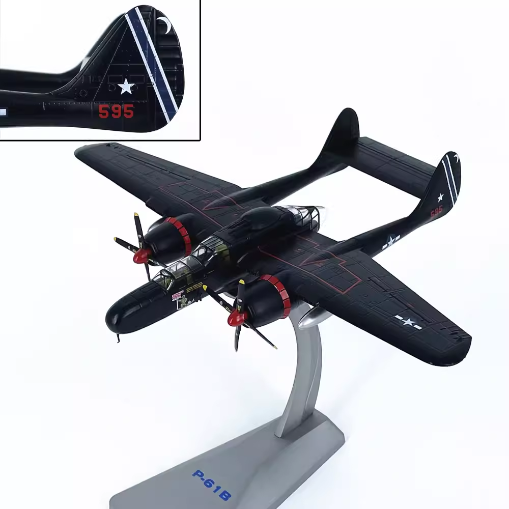 1/72 United States Northrop P-61 Black Widow Night Fighter Airplane Model