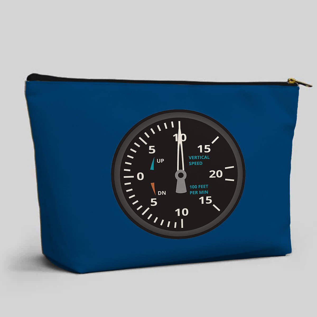 Airplane Instruments (Vertical Speed) Designed Zipper Pouch