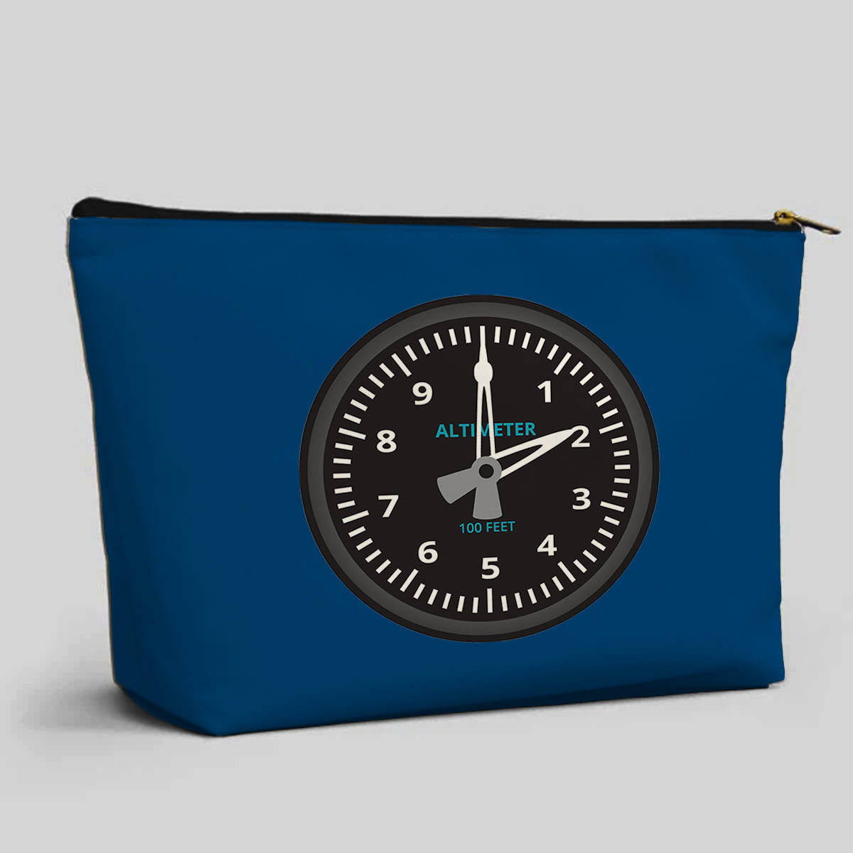 Airplane Instruments (Altimeter) Designed Zipper Pouch