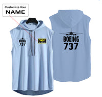Thumbnail for Boeing 737 & Plane Designed Hooded Tank Tops