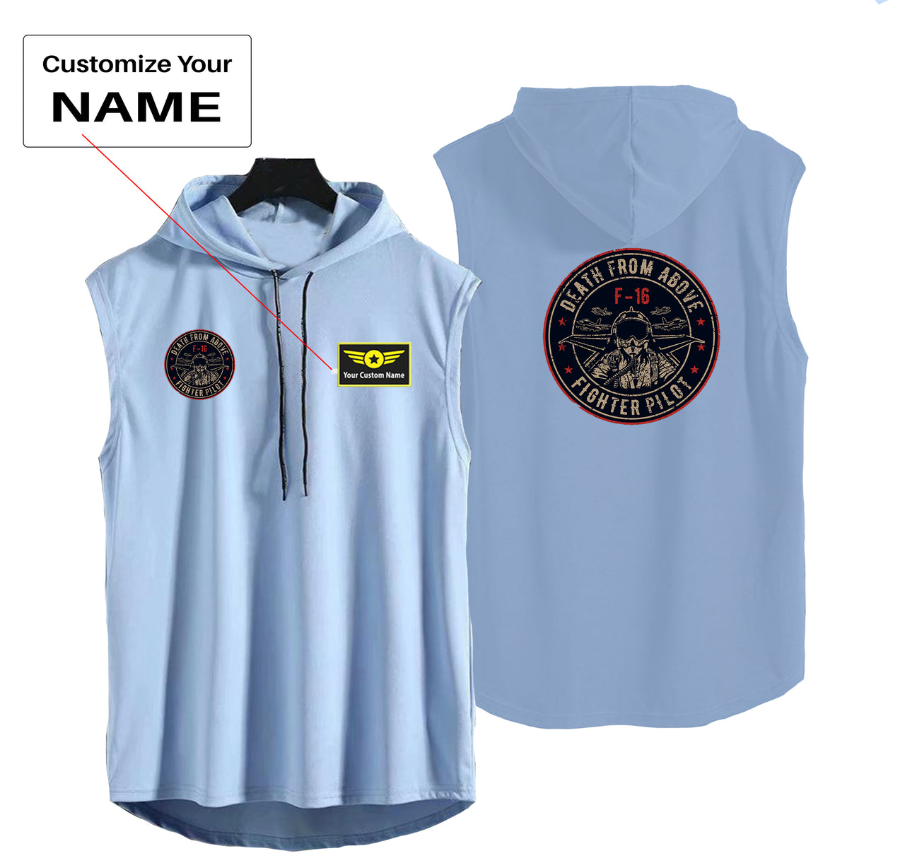 Fighter Jet 16 - Death From Above Designed Hooded Tank Tops