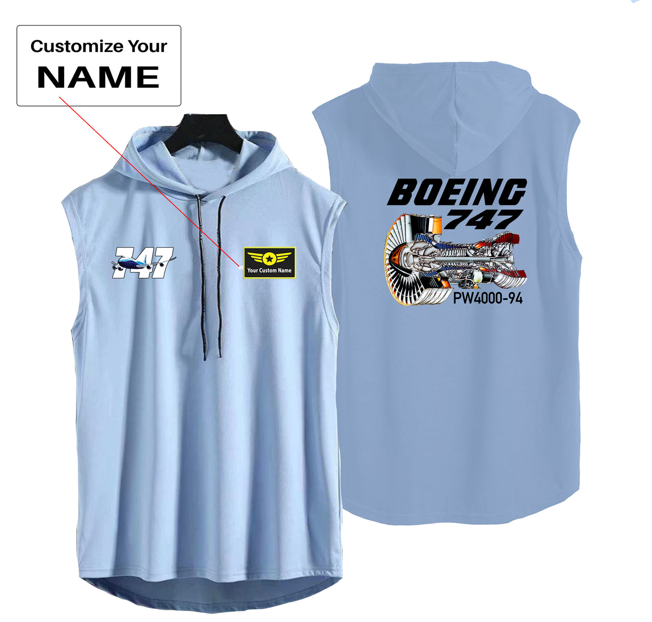 Boeing 747 & PW4000-94 Engine Designed Hooded Tank Tops