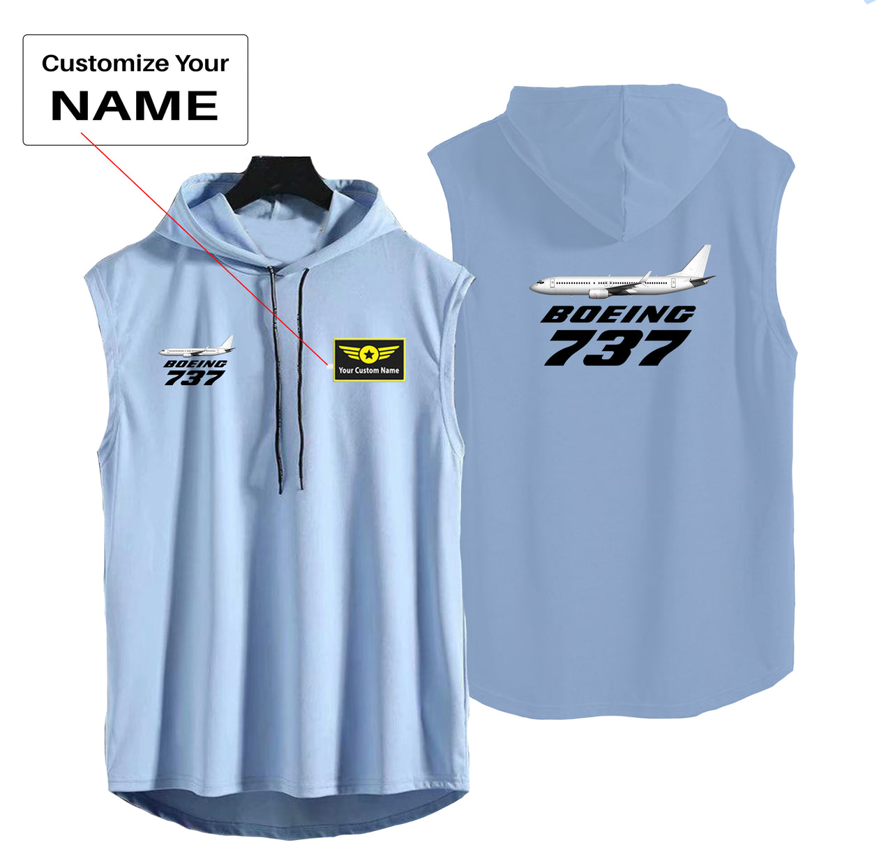 The Boeing 737 Designed Hooded Tank Tops