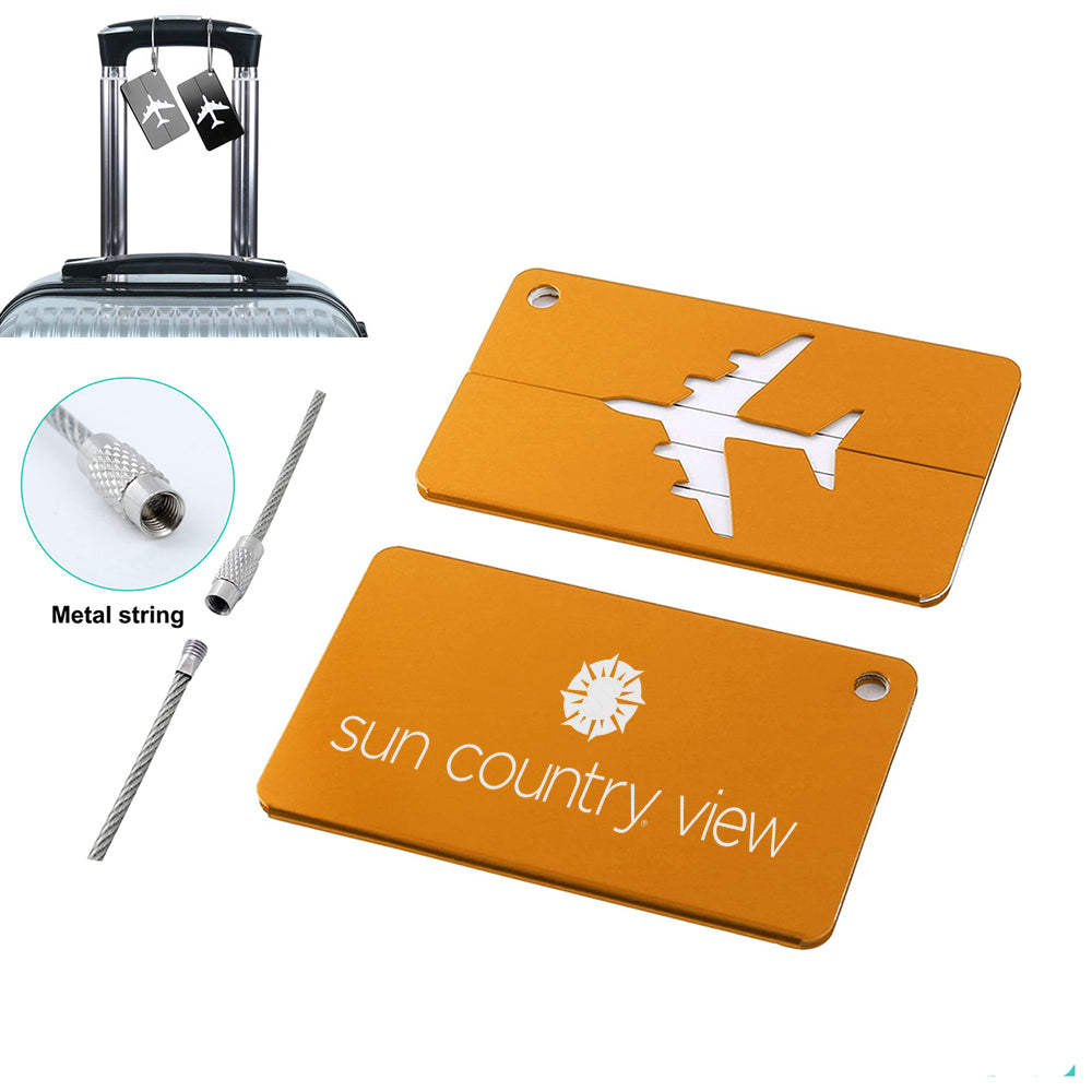 Sun Country Airlines Designed Aluminum Luggage Tags