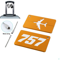 Thumbnail for 757 Flat Text Designed Aluminum Luggage Tags