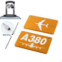 Thumbnail for Super Airbus A380 Designed Aluminum Luggage Tags