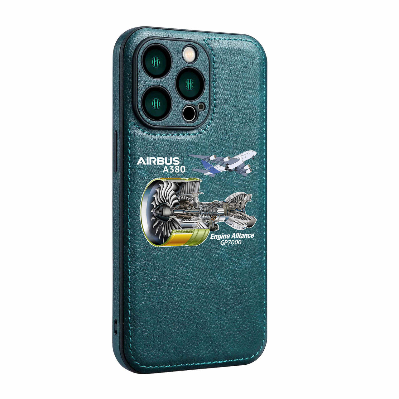 Airbus A380 & GP7000 Engine Designed Leather iPhone Cases