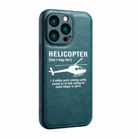 Thumbnail for Helicopter [Noun] Designed Leather iPhone Cases