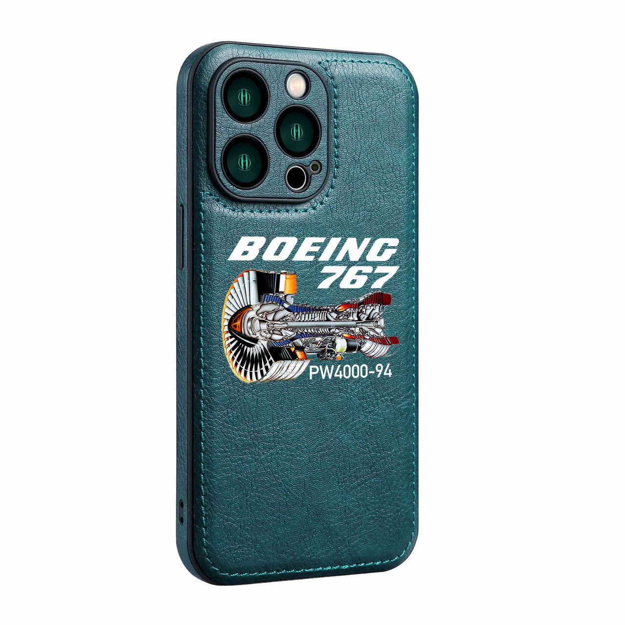 Boeing 767 Engine (PW4000-94) Designed Leather iPhone Cases