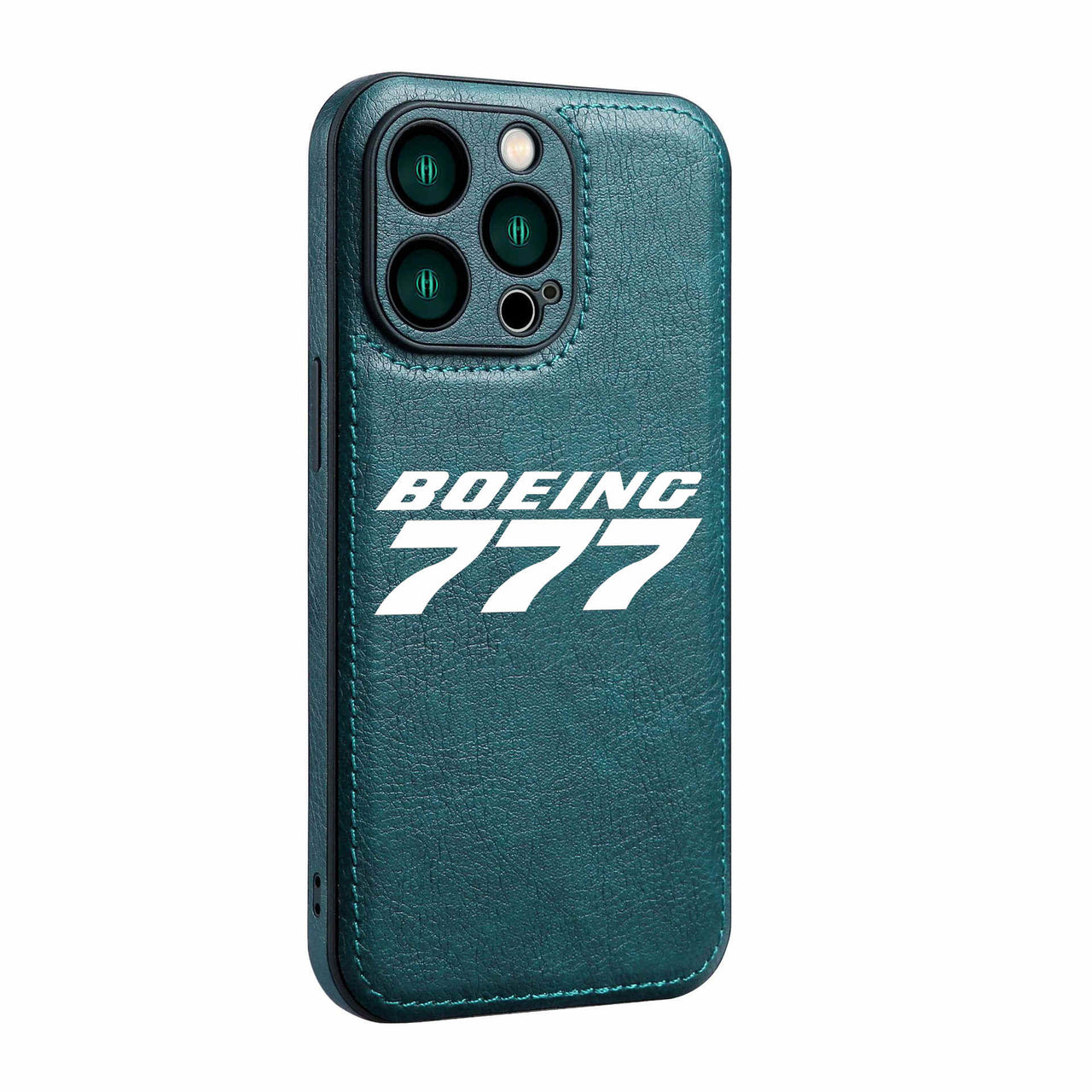 Boeing 777 & Text Designed Leather iPhone Cases