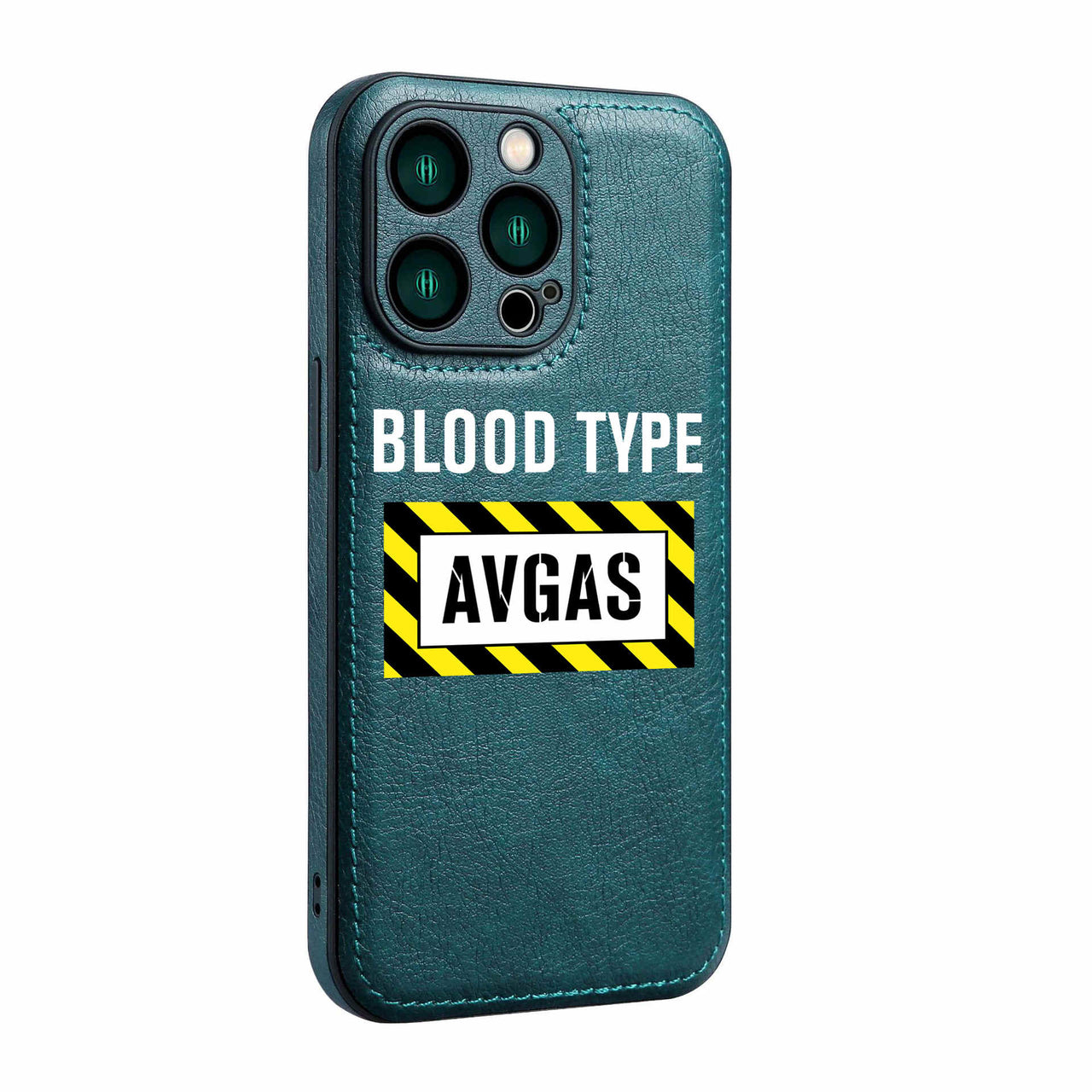 Blood Type AVGAS Designed Leather iPhone Cases