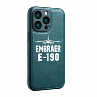 Thumbnail for Embraer E-190 & Plane Designed Leather iPhone Cases