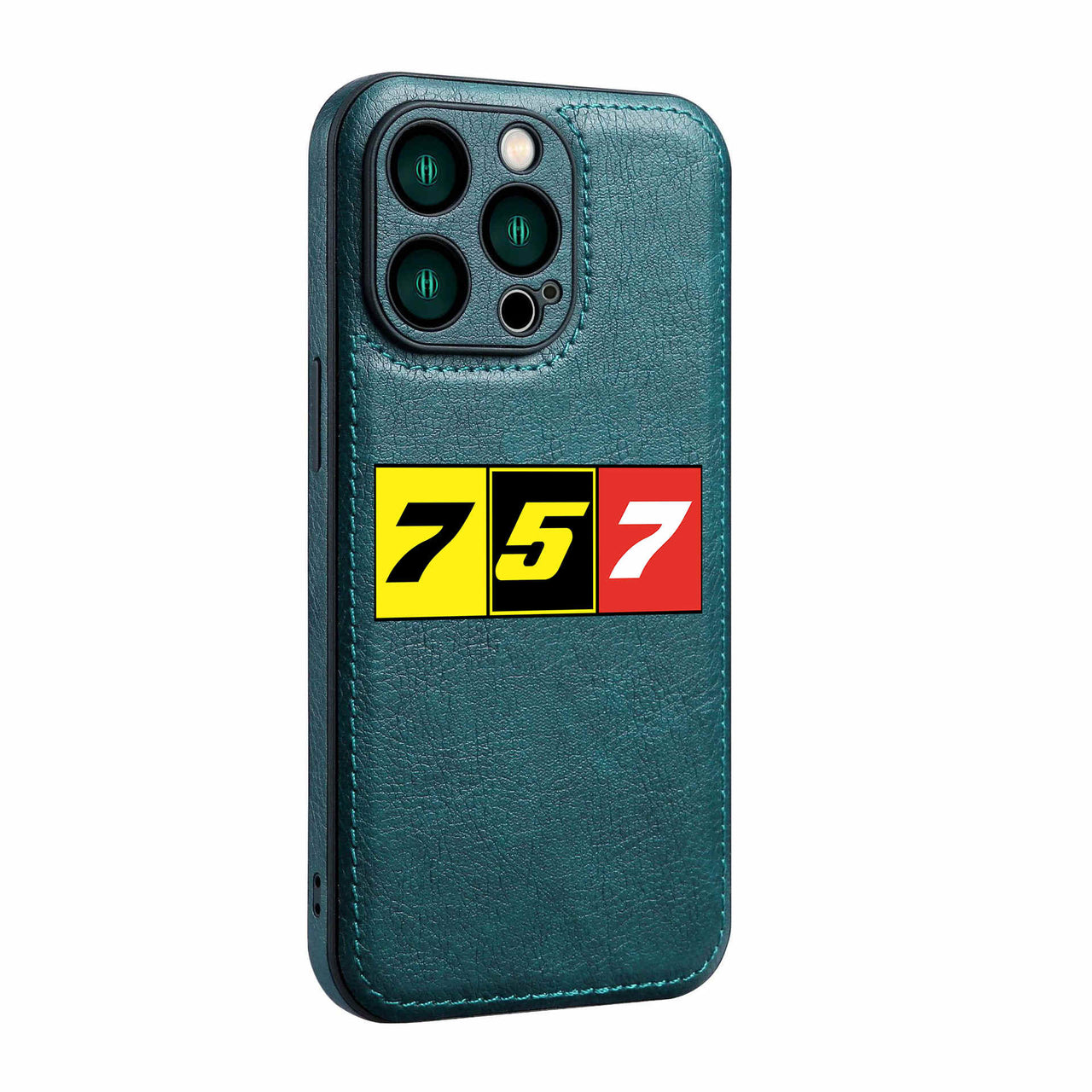 Flat Colourful 757 Designed Leather iPhone Cases