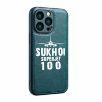 Thumbnail for Sukhoi Superjet 100 & Plane Designed Leather iPhone Cases