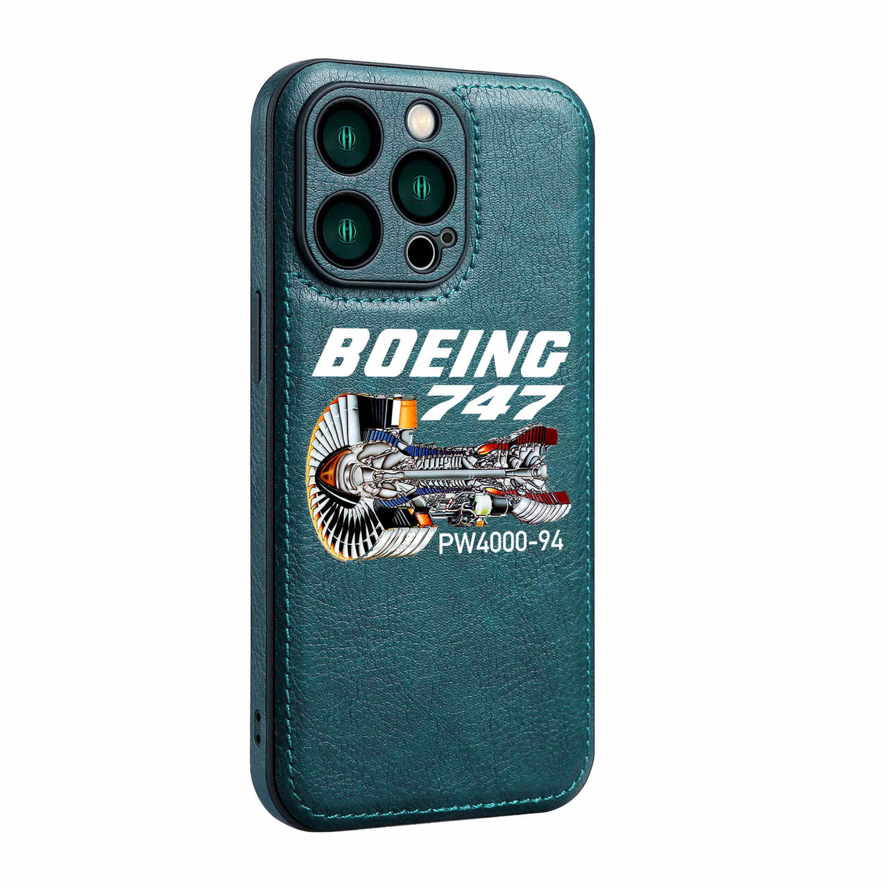 Boeing 747 & PW4000-94 Engine Designed Leather iPhone Cases