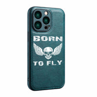 Thumbnail for Born To Fly SKELETON Designed Leather iPhone Cases