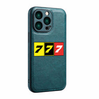 Thumbnail for Flat Colourful 777 Designed Leather iPhone Cases