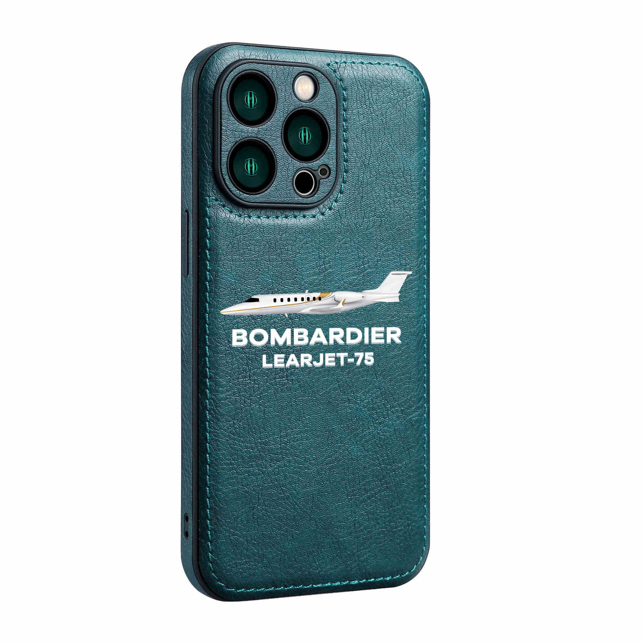 The Bombardier Learjet 75 Designed Leather iPhone Cases