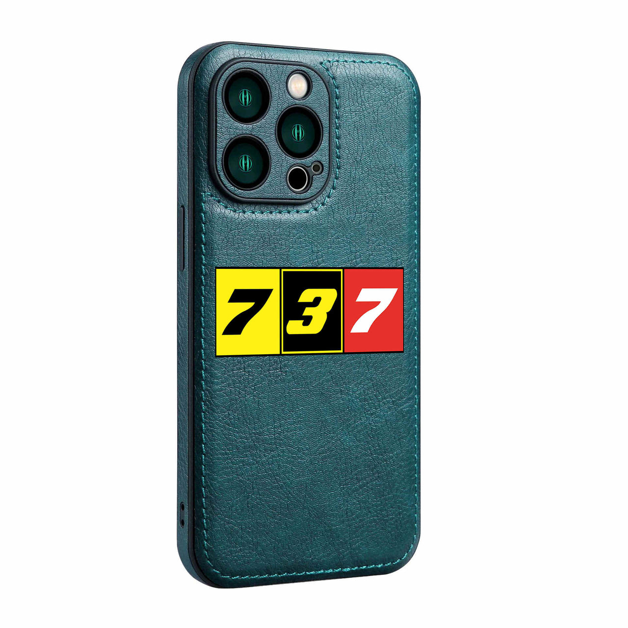 Flat Colourful 737 Designed Leather iPhone Cases
