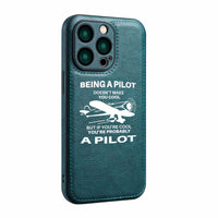 Thumbnail for If You're Cool You're Probably a Pilot Designed Leather iPhone Cases