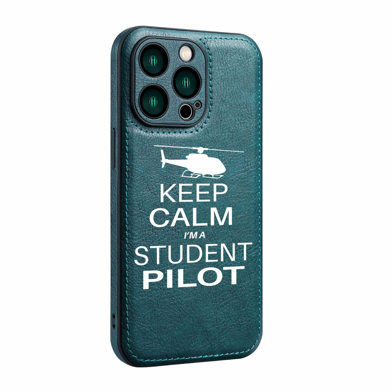 Student Pilot (Helicopter) Designed Leather iPhone Cases