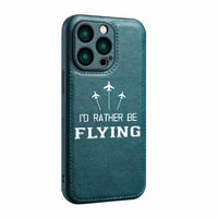 Thumbnail for I'D Rather Be Flying Designed Leather iPhone Cases