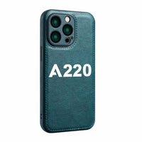 Thumbnail for A220 Flat Text Designed Leather iPhone Cases
