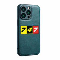Thumbnail for Flat Colourful 747 Designed Leather iPhone Cases