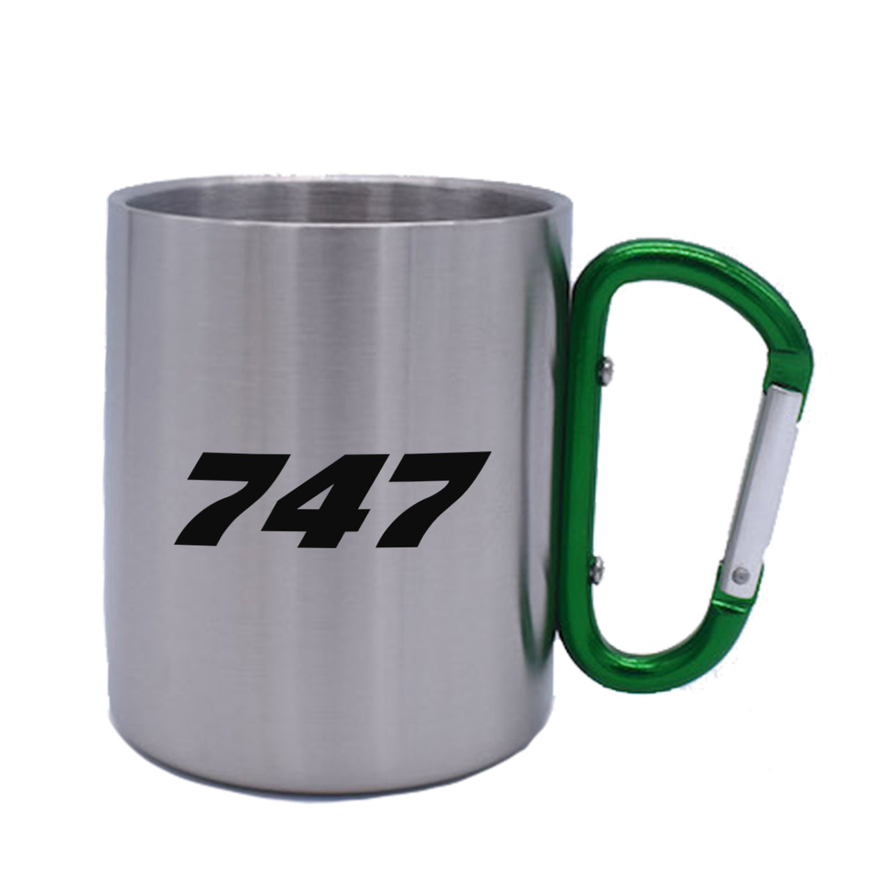 747 Flat Text Designed Stainless Steel Outdoors Mugs