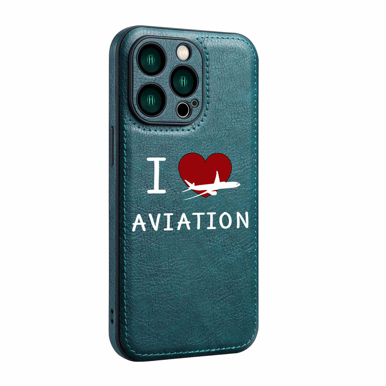 I Love Aviation Designed Leather iPhone Cases