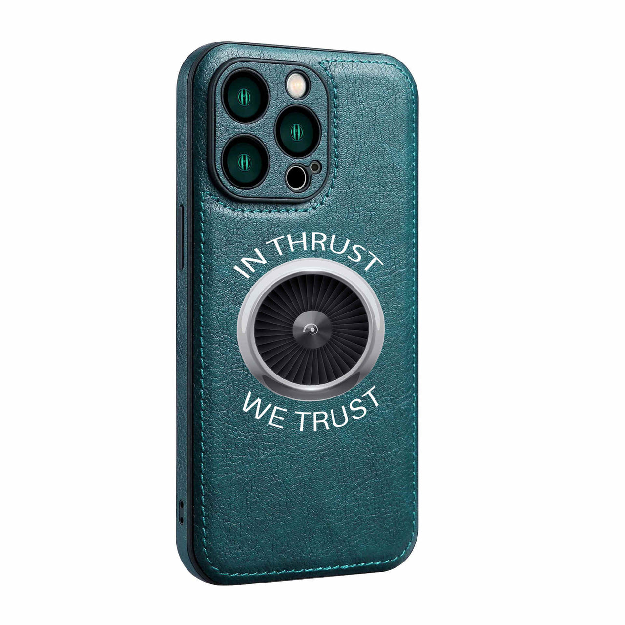 In Thrust We Trust Designed Leather iPhone Cases