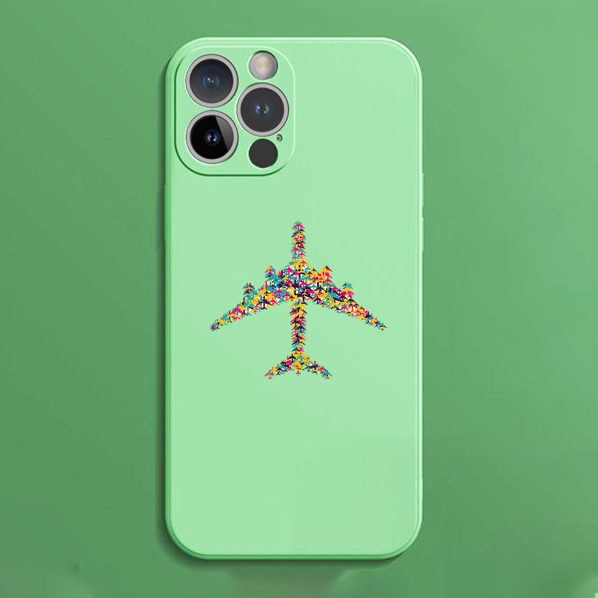 Colourful Airplane Designed Soft Silicone iPhone Cases