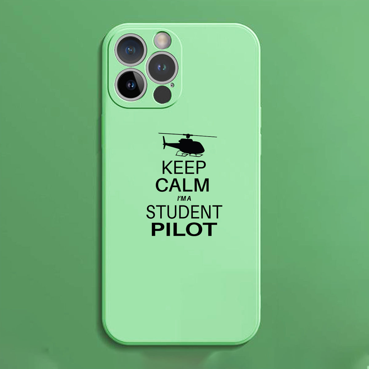 Student Pilot (Helicopter) Designed Soft Silicone iPhone Cases