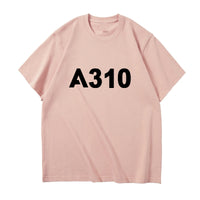 Thumbnail for A310 Flat Text Designed Relax Fit T-Shirts