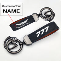 Thumbnail for 777 Flat Text Design Horseshoe Buckle Key Chains