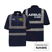 Thumbnail for Airbus A320 & Text Designed Reflective Polo T-Shirts