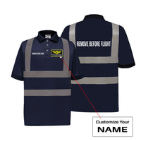 Thumbnail for Remove Before Flight 2 Designed Reflective Polo T-Shirts