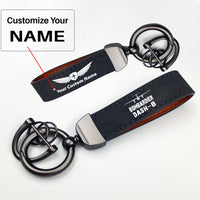Thumbnail for Bombardier Dash-8 & Plane Design Horseshoe Buckle Key Chains