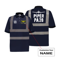 Thumbnail for Piper PA28 & Plane Designed Reflective Polo T-Shirts