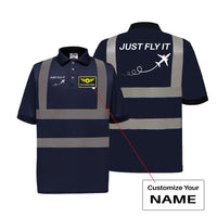 Thumbnail for Just Fly It Designed Reflective Polo T-Shirts